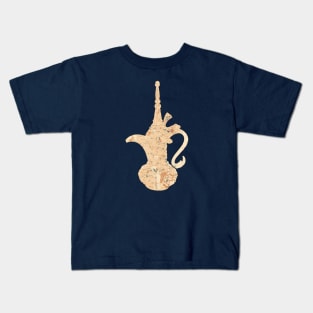 Egyptian Teapot cut from 1924 map of Cairo Kids T-Shirt